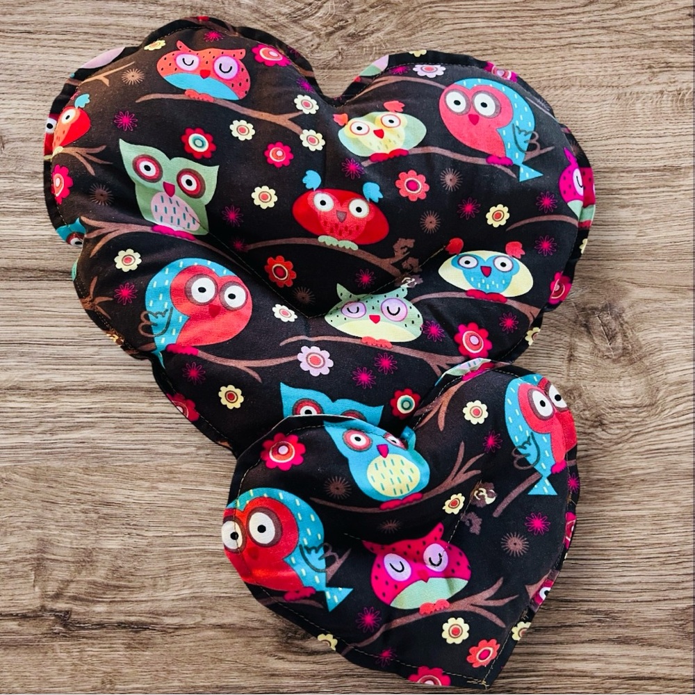 Handmade Owl Comfort Pack Set (Heat/Cold) | Cramp Pillow + Eye Pillow